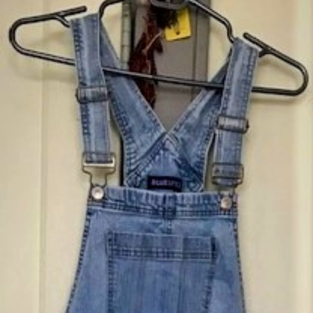 Distressed Overall  Jeans